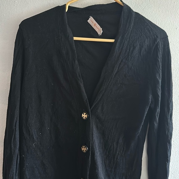 Tory Burch black cardigan size large - Picture 1 of 5